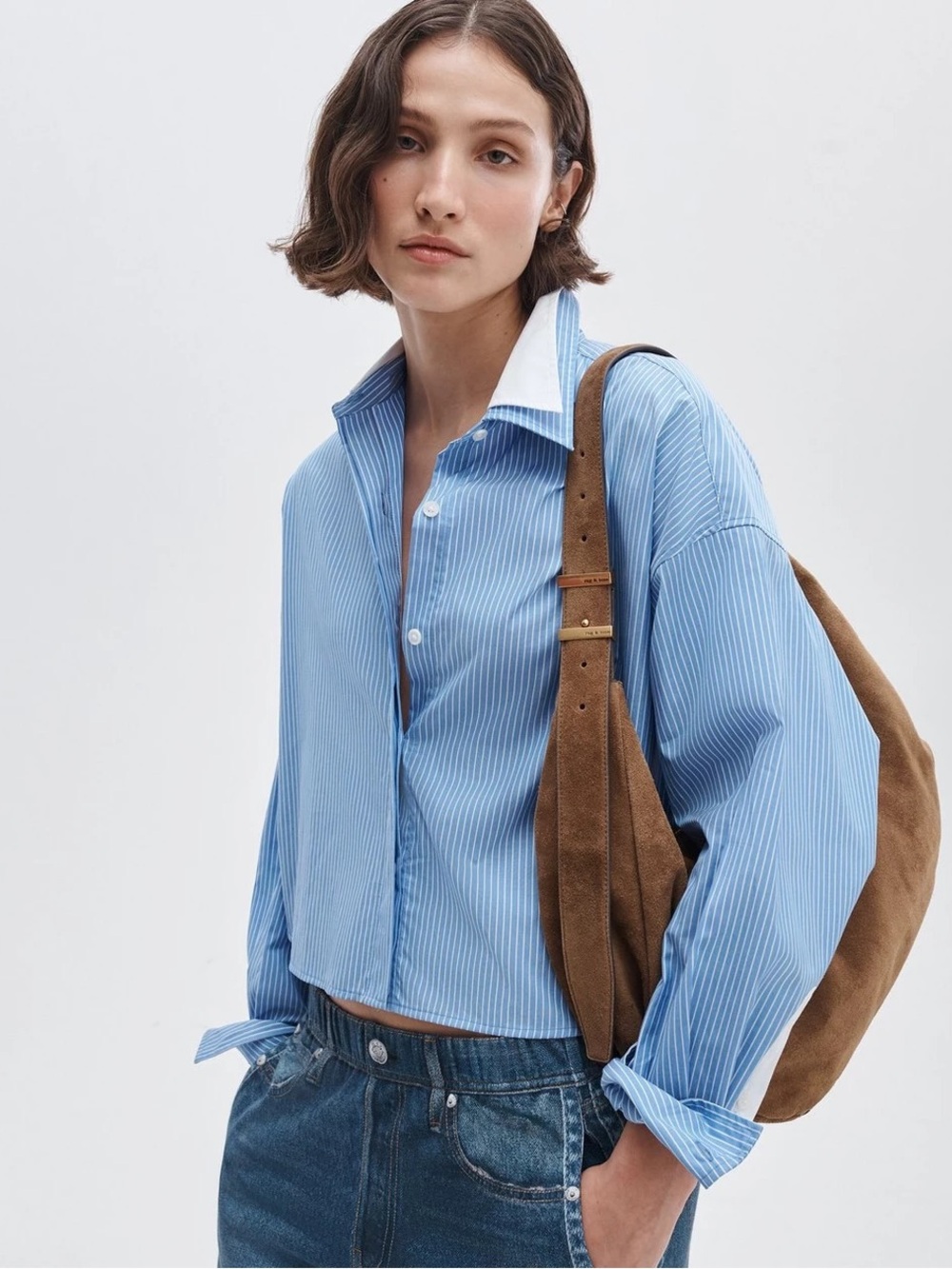 Rag & Bone Marin Striped Combo Shirt